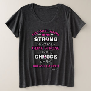 Strong/Choice.. Brustkrebs Große Größe T-Shirt