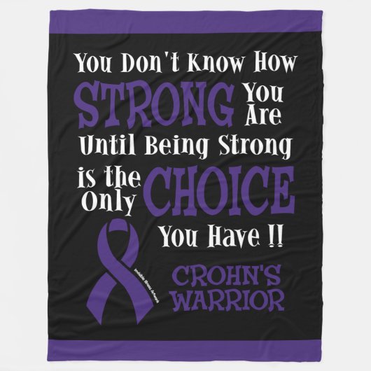 Strong/Choice.. Crohns Fleece Blanket (Vorderseite)