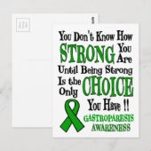 Strong/Choice.. Gastroparesis Postkarte (Vorne/Hinten)