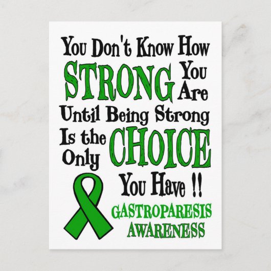 Strong/Choice.. Gastroparesis Postkarte (Vorderseite)