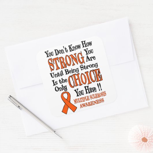 Strong/Choice...MS Quadratischer Aufkleber (Umschlag)