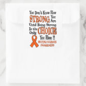 Strong/Choice...MS Quadratischer Aufkleber (Tasche)