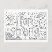 Strong - Coloring Book Postcard - Hand Drawing Postkarte (Vorderseite)
