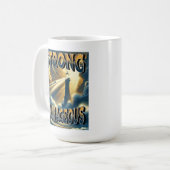 Strong Courageous Joshua 1:9 Kaffeetasse (Vorderseite Links)