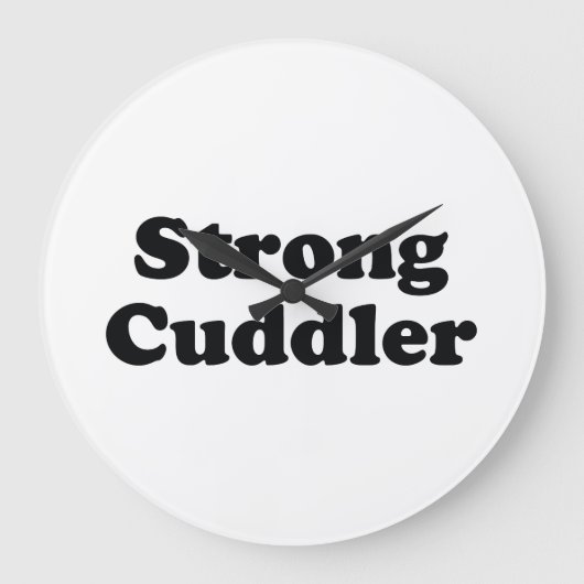 Strong Cuddler Große Wanduhr (Vorderseite)