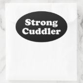 Strong Cuddler Ovaler Aufkleber (Tasche)