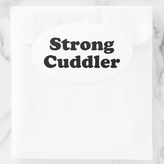 Strong Cuddler Ovaler Aufkleber (Tasche)