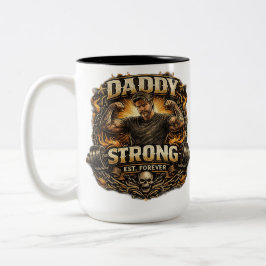 Strong Dad Vintage Gym Father Coffee Mug Funny Fat Zweifarbige Tasse