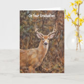 Strong Deer Buck Abschluss Card Anyone Karte (Gelbe Blume)