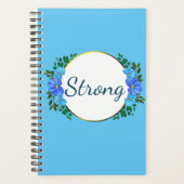 "Strong" Du bist stärker als Du denkst! Floral Planer (Vorderseite)