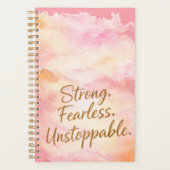 Strong Fearless Unstoppable Motivation journal  Planer (Vorderseite)