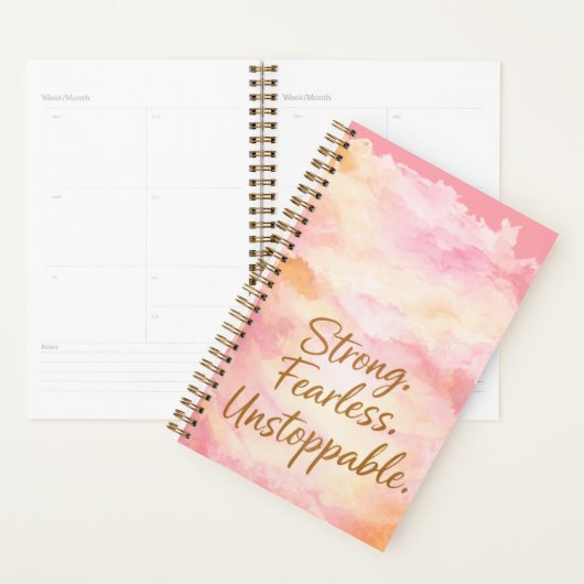 Strong Fearless Unstoppable Motivation journal  Planer (Anzeige)