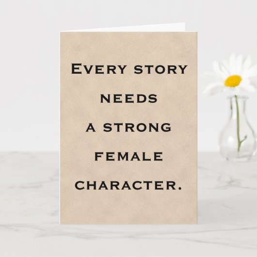 Strong Female Character Role Model Mother's Day Karte (Kleine Pflanze)