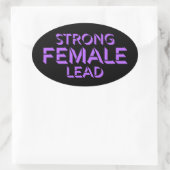 Strong Female Lead Feminist Empowerment Quote Logo Ovaler Aufkleber (Tasche)