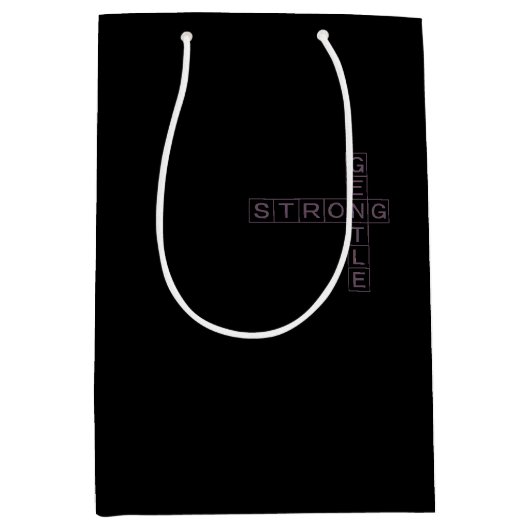 STRONG＆GENTLE（ブラック）   ミディアムペーパーバッグ MITTLERE GESCHENKTÜTE (Vorderseite)