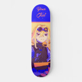 Strong girl Anime Skateboard (Vorderseite)