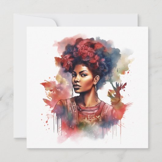 Strong Girl Black History Strong African Dankeskarte (Vorderseite)