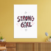 Strong Girl Leinwanddruck (Insitu (Wohnzimmer))