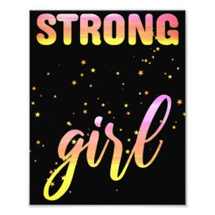 Strong Girl Pastel Star Fotodruck