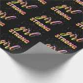Strong Girl Pastel Star Geschenkpapier (Ecke)