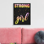 Strong Girl Pastel Star Leinwanddruck (Insitu (Wohnzimmer))