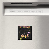 Strong Girl Pastel Star Magnet (In Situ (Geschirrspüler))