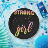 Strong Girl Pastel Star Pappteller (Party)