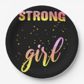 Strong Girl Pastel Star Pappteller (Vorderseite)