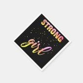 Strong Girl Pastel Star Serviette (Ecke)