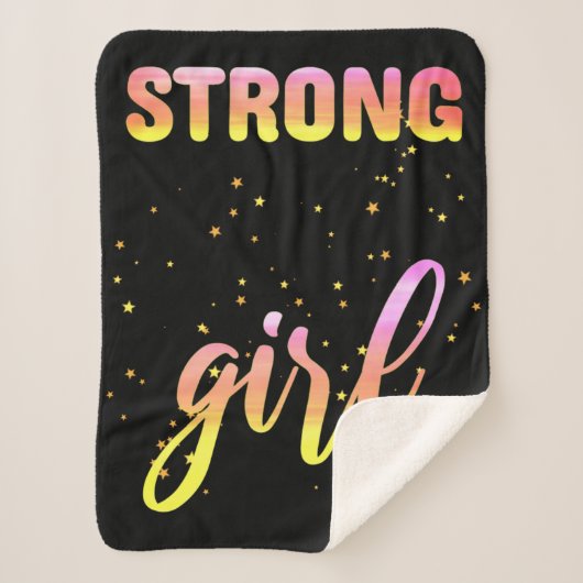 Strong Girl Pastel Star Sherpadecke (Vorderseite)