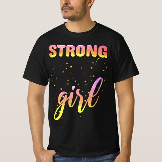 Strong Girl Pastel Star T-Shirt (Vorderseite)