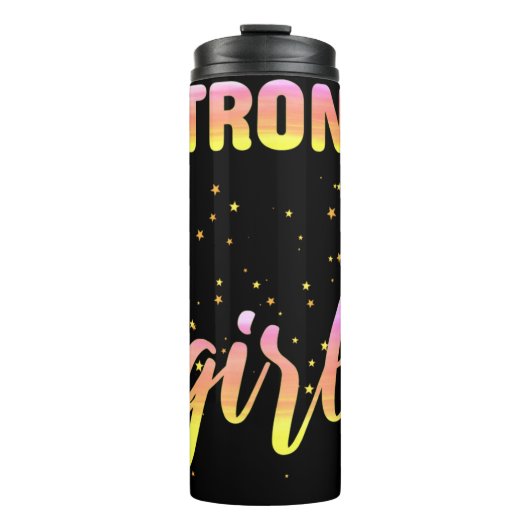 Strong Girl Pastel Star Thermosbecher (Vorderseite)