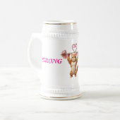 Strong Gym Cat Mom Beer Stein – Mother’s Day Gift Bierglas (Vorderseite Links)