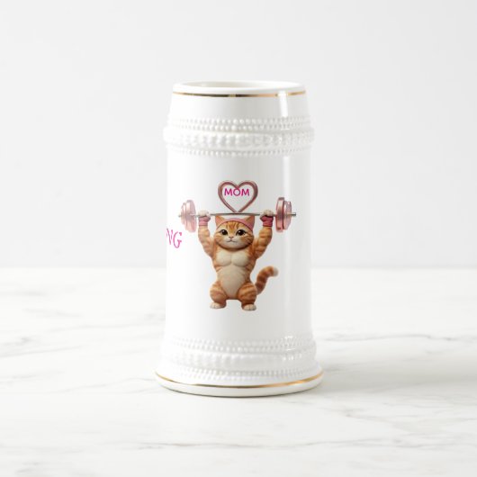 Strong Gym Cat Mom Beer Stein – Mother’s Day Gift Bierglas (Mittel)