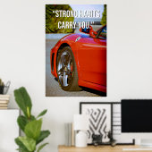 Strong Habits Carry You Quote Poster (Heimbüro)