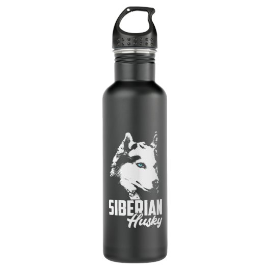 Strong Husky Siberian Edelstahlflasche (Vorderseite)
