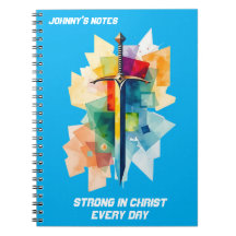 Strong in Christ - Custom Sword Warrior Notebook