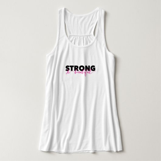 Strong is beautiful Flowback Tank Top (Design Vorderseite)