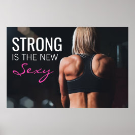 Strong is the new sexy | Motivierend Girl Workout Poster