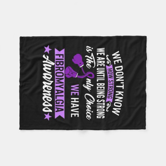 Strong is the only Choice Fibromyalgie Awareness 1 Fleecedecke (Vorderseite (Horizontal))