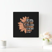 Strong Is The Only Choice Uterine Cancer Awareness Quadratische Wanduhr (Zuhause)