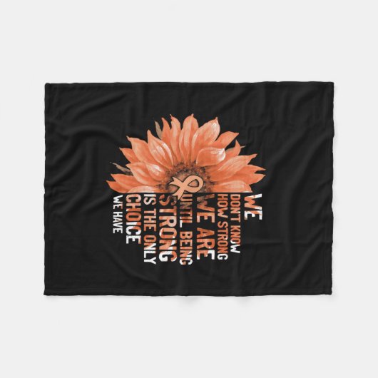 Strong ist die einzige Wahl für Uteruskrebs-Bewuss Fleecedecke (Vorderseite (Horizontal))