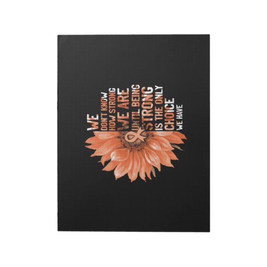 Strong ist die einzige Wahl für Uteruskrebs-Bewuss Notizblock (Rotiert)