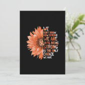 Strong ist die einzige Wahl für Uteruskrebs-Bewuss Save The Date (Stehend Vorderseite)