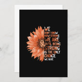 Strong ist die einzige Wahl für Uteruskrebs-Bewuss Save The Date (Vorne/Hinten)