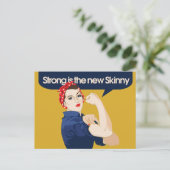 Strong ist die neue Haut Postkarte (Stehend Vorderseite)