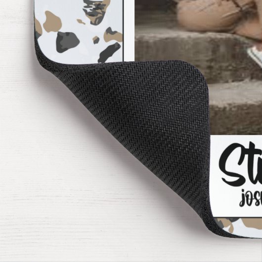 Strong Joshua 1:9 Terrazzo Pattern Mouse Pad Mousepad (Ecke)