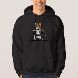 Strong Karate Tiger Keikogi  Japanese Karateka Rag Hoodie