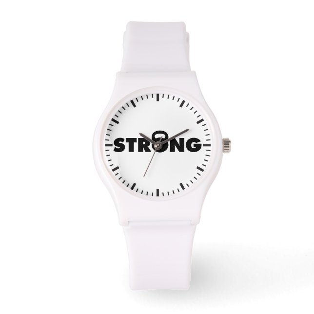 STRONG - Kettlebell Workout Motivierend Armbanduhr (Vorderseite)