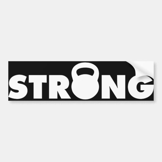STRONG - Kettlebell Workout Motivierend Autoaufkleber (Vorne)